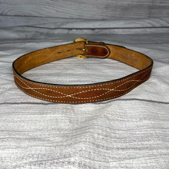 Justin The Roughcut Men’s 30” Leather Stitched Cowhide Western Wear Belt - Picture 2 of 3